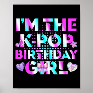 Grappig de k-pop verjaardag meisjes korean muziek  poster