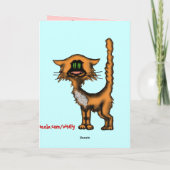 Grappig de kaartontwerp van de katten gelukkig kaart (Achterkant)