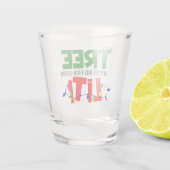 Grappig De Kerstboom Vakantie woorden Shot Glas (Achterkant)