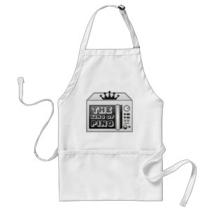 Grappig de koning van de pingmicrogolf-koken standaard schort