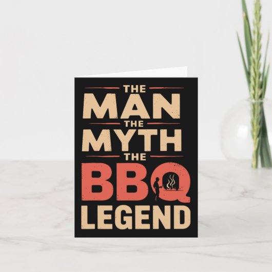 Grappig De Man De Mythe De Bbq Legende Vaderdag Kaart (Voorkant)
