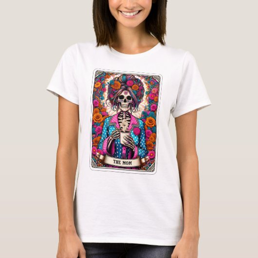 Grappig De moeder Skeleton Tarot T-shirt (Voorkant)