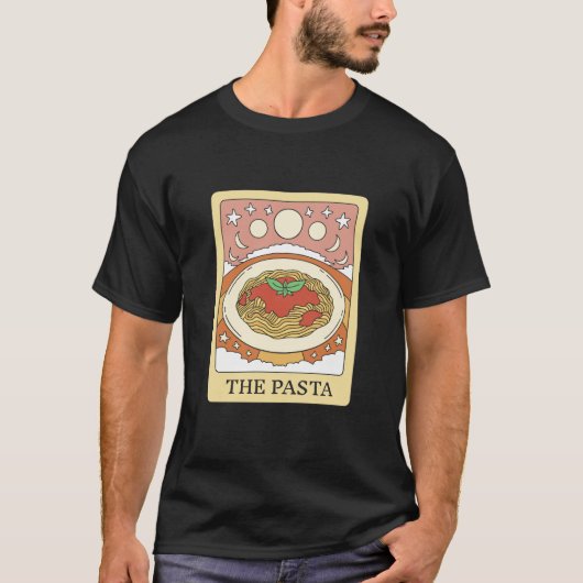 Grappig de Pasta Tarot Kaart T-shirt (Voorkant)