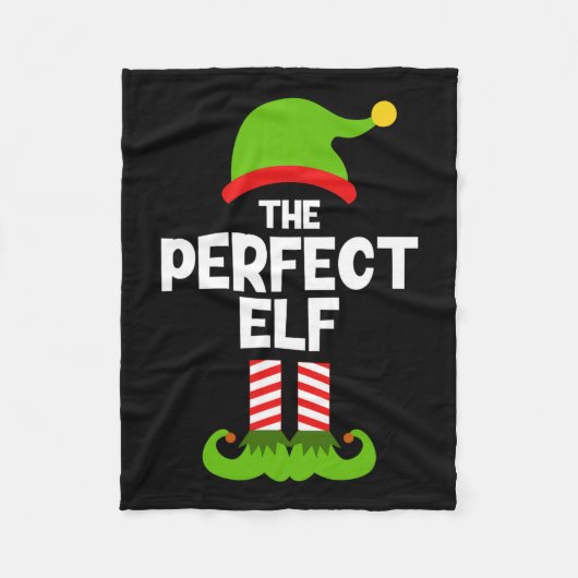 Grappig De perfecte Elf Kerstfeest Pajam Fleece Deken (Voorkant)