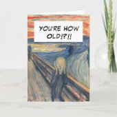 Grappig  De Schreeuw Leeftijd Verjaardag Kaart (Voorkant)