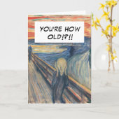 Grappig De Schreeuw Leeftijd Verjaardag Kaart (Gele Bloem)