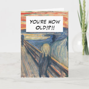 Grappig  De Schreeuw Leeftijd Verjaardag Kaart