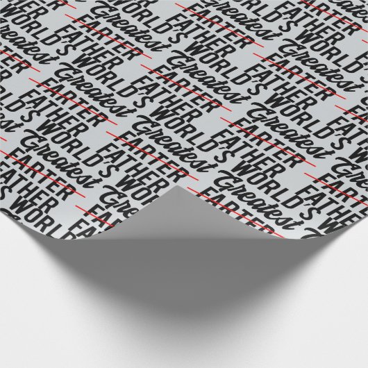 Grappig de wereld's sterkste vader cadeaupapier (Hoek)