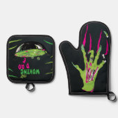 Grappig, de "Woking Dad" dode woordspeling Ovenwant & Pannenlap Set (Voorkant)