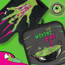 Grappig, de "Woking Dad" dode woordspeling Ovenwant & Pannenlap Set