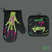 Grappig, de "Woking Dad" dode woordspeling Ovenwant & Pannenlap Set