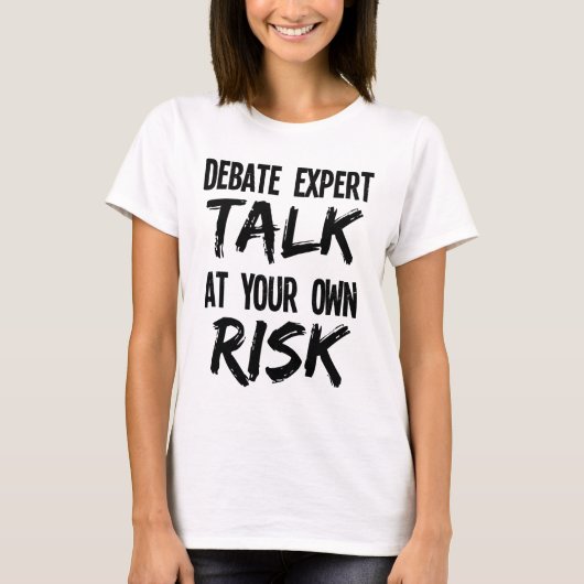 Grappig debat Expert Team Debater Gesprek op eigen T-shirt (Voorkant)