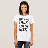 Grappig debat Expert Team Debater Gesprek op eigen T-shirt (Voorkant volledig)