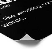 Grappig debat Team Discussie Discussie War of Word Poster (Hoek)