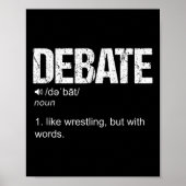 Grappig debat Team Discussie Discussie War of Word Poster (Voorkant)