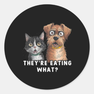 Grappig Debat Verkiezing 2024 Huisdieren Hond Kat Ronde Sticker