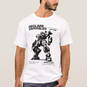 Grappig declareer variabelen niet War Mech Warrior T-shirt (Voorkant)