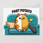 Grappig deel bank deel aardappel kat briefkaart (Voorkant)