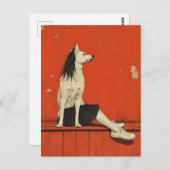 Grappig Deel Hond Deel Mens Briefkaart (Voorkant / Achterkant)