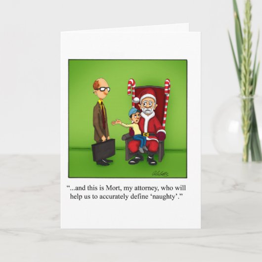 Grappig "Definieer stoute" kerst Kaart (Voorkant)