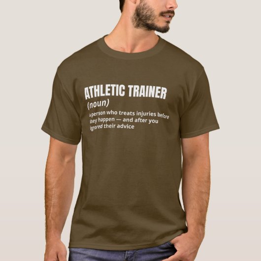 Grappig Definitie Shirt - Atletische Trainer (Voorkant)