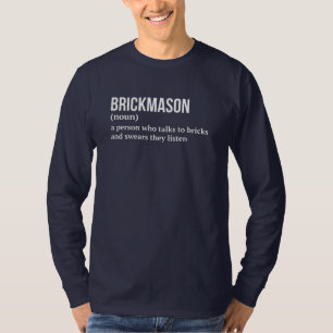Grappig Definitie Shirt voor Metselaar