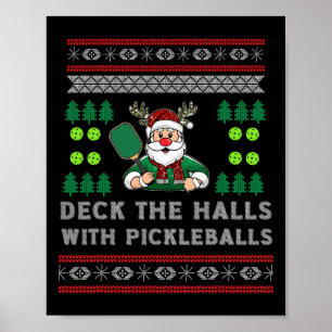 Grappig dek de zalen lelijke kerst trui augurk poster