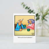 Grappig "denken aan je" Briefkaart (Staand voorkant)