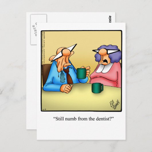 Grappig "denken aan je" Briefkaart (Voorkant / Achterkant)