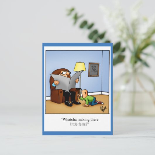 Grappig denken aan je Humor Briefkaart (Staand voorkant)