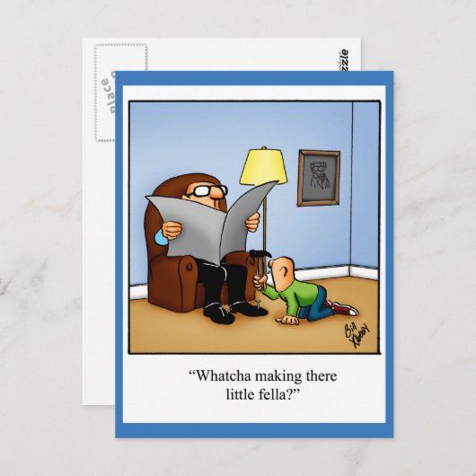 Grappig denken aan je Humor Briefkaart (Voorkant / Achterkant)