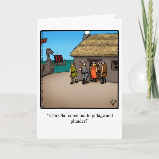 Grappig denken aan je Humor Wenskaart Kaart (Voorkant)