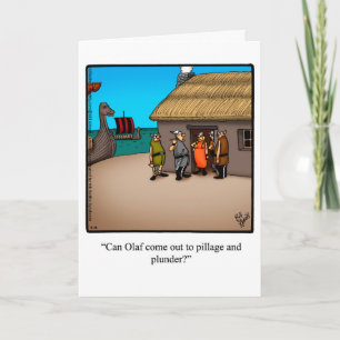 Grappig denken aan je Humor Wenskaart Kaart