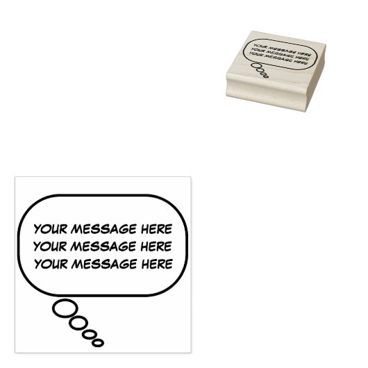 Grappig denken roept nieuwigheid uit rubberstempel (Gestempeld)