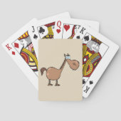 Grappig Derpy Paard Domme Bruine Hengst Pokerkaarten (Achterkant)
