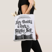 Grappig Dertig boeken die slogan lezen Tote Bag (Dichtbij)