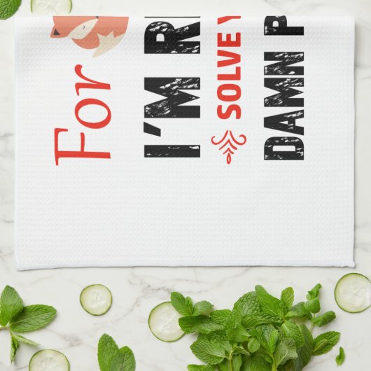 Grappig design in ruste theedoek (Gevouwen)