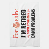 Grappig design in ruste theedoek (Verticaal)