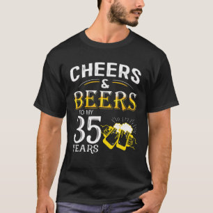 Grappig design, kousen en bier tot mijn 35-jarige  t-shirt