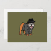 Grappig Detective Engels Bulldog Briefkaart (Voorkant / Achterkant)
