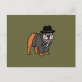 Grappig Detective Engels Bulldog Briefkaart (Voorkant)