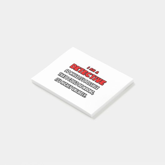 Grappig detective.. Zeer onwaarschijnlijk Post-it® Notes (Schuin)