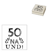 Grappig deutch duits 50 na en 50e verjaardag rubberstempel (Gestempeld)