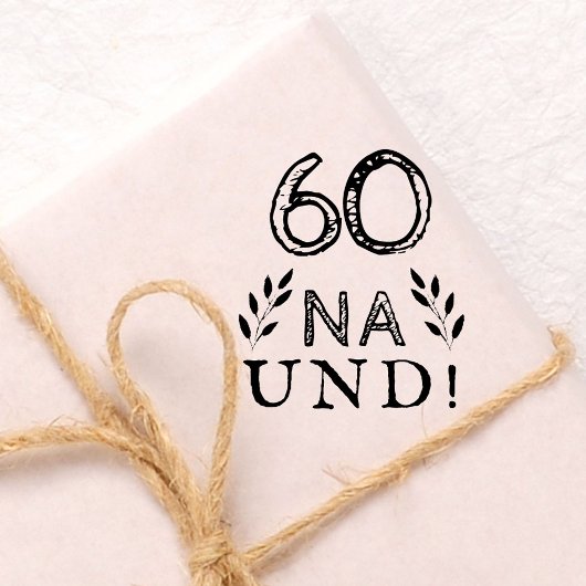 Grappig deutch duits 60 na en 60e verjaardag rubberstempel