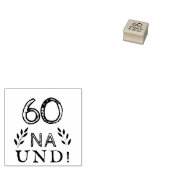 Grappig deutch duits 60 na en 60e verjaardag rubberstempel (Gestempeld)