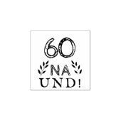 Grappig deutch duits 60 na en 60e verjaardag rubberstempel (Afrduk)