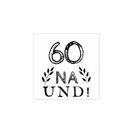 Grappig deutch duits 60 na en 60e verjaardag rubberstempel (Afrduk)