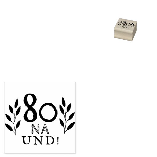 Grappig deutch duits 80 na en 80e verjaardag rubberstempel (Gestempeld)