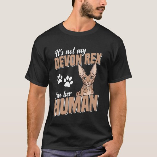 Grappig Devon Rex Pixie Kat Design voor Kat Liefhe T-shirt (Voorkant)