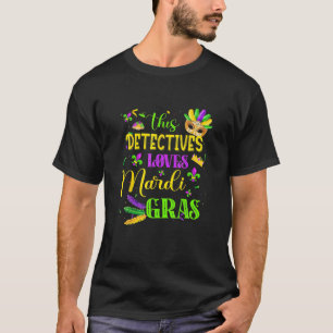 Grappig Deze detective houdt van Mardi Gras-festiv T-shirt